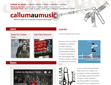 Tablet Screenshot of callumaumusic.com